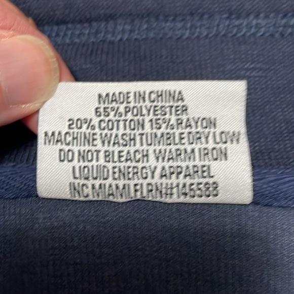 Comfort Authentic Marco Island Florida size medium 1/4 zip navy pullover - Picture 10 of 10